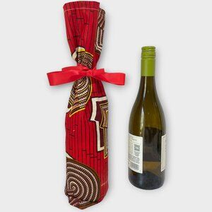 Ankara Bottle gift bag made from dutch wax fabric, wine bag
